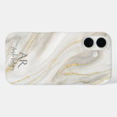 Wit Jade Marmer Goud Glitter  Case-Mate iPhone Case (Achterkant (horizontaal))