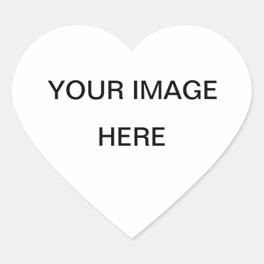Wit Je Afbeelding Hier Hart Sticker (Voorkant)