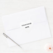 Wit Je Afbeelding Hier Hart Sticker (Envelop)