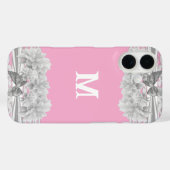 wit kant monogram Case-Mate iPhone case (Achterkant (horizontaal))