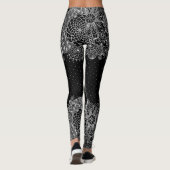Wit Kant & Stippen Girly Design Leggings (Achterkant)