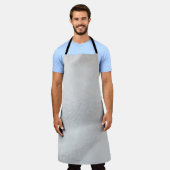 Wit katoenweefsel schort (Gedragen)