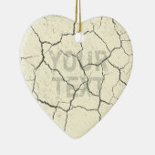 Wit-   keramisch sierhart in de kraken ornament (Rechts)