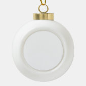 Wit Keramische Bal Ornament (Voorkant)