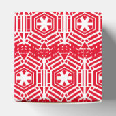 wit kerstcadeau met rode feestdagen bedankdoosjes (Bovenkant)