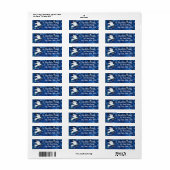 Wit kerstcadeetiket etiket (Full Sheet)