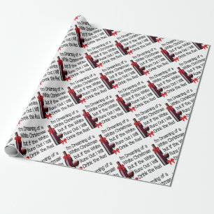 Wit Kerstfeest Cadeaupapier