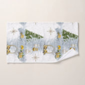 Wit kersthuwelijk Herhaaldesign Bad Handdoek (Handdoek)