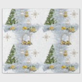 Wit kersthuwelijk Herhaaldesign Cadeaupapier (Vlak)