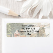 Wit Kerstmis Sneeuw Paard Slee Ride Etiket (Insitu)