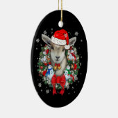 Wit-kerstversiering Gift X-mas Keramisch Ornament (Rechts)