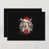 Wit-kerstversiering Gift X-mas Uitnodiging Briefkaart (Voorkant / Achterkant)