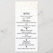 Wit Klein Goud Confetti Elegant Menu Kaart (Voorkant)