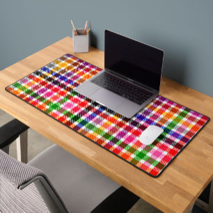 Wit Kleurrijk Twill Geruit Schots Design Bureaumat