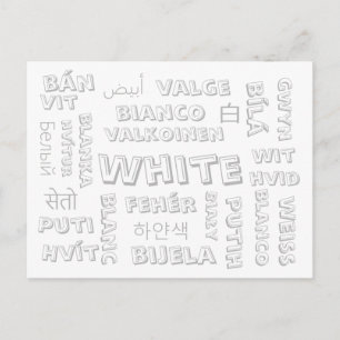 Wit - Kleurtalen op Briefkaarten