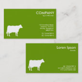 Wit Koe Symbool - Groen 669900 Visitekaartje (Voorkant / Achterkant)