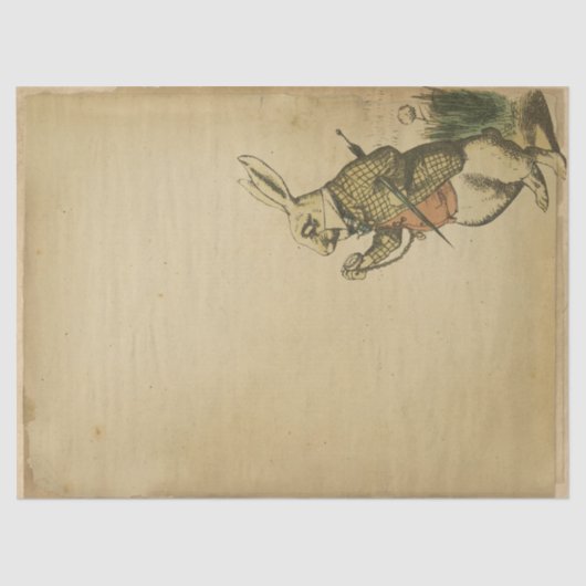 -wit konijn Alice in Wonderland ontkoppeling Tissuepapier (Voorkant)