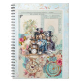 Wit Konijn, Alice & Mad Hatter in Top Hats Notitieboek (Voorkant)