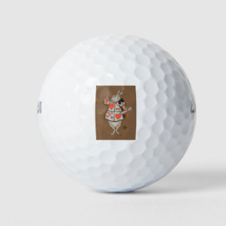 wit konijn golfballen