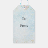 Wit Konijn, Mad Hatter & Alice in Top Hats Cadeaulabel (Achterkant)