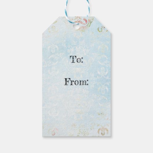 Wit Konijn, Mad Hatter & Alice in Top Hats Cadeaulabel (Achterkant)