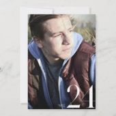 wit koningsblauw achtergrond '24 afstudeerfeest kaart (Achterkant)