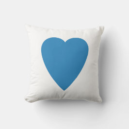 Wit & Koningsblauw Pastel Hartvorm Ontwerp Kussen