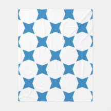 Wit & Koninklijk Pastelblauw Ster Patroon Design