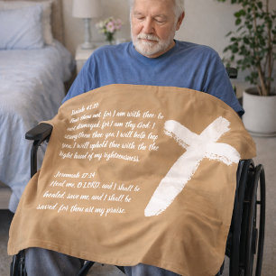 Wit Kruis Christelijk Gebeddekentje Fleece Deken