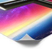 Wit kruis over het blauwe Poster (Hoek)