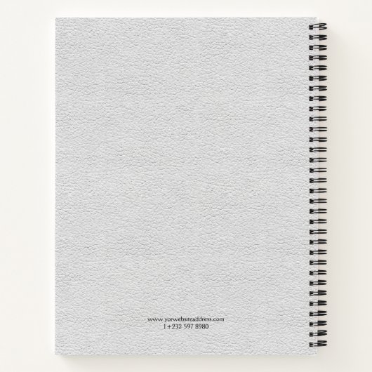 Wit kunstleder textuur notitieboek (Achterkant)