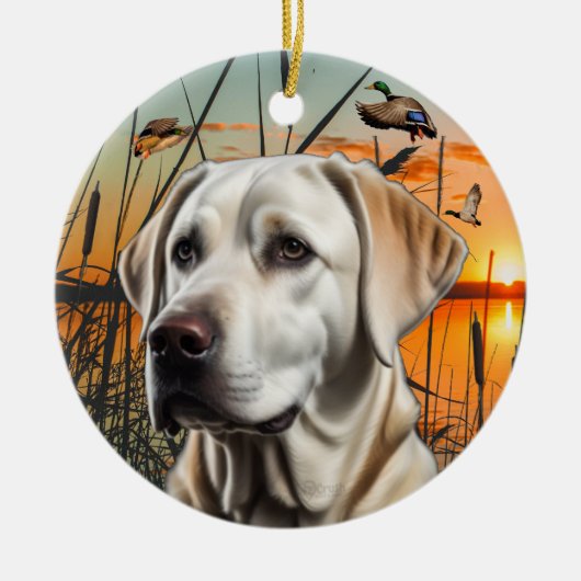  wit Labrador Ornament (Voorkant)