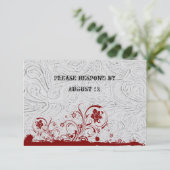 Wit leder en RSVP met enveloppen (Staand voorkant)