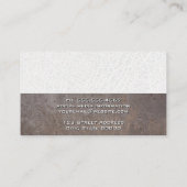 Wit leder | Metaal | Kleurboek Visitekaartje (Achterkant)