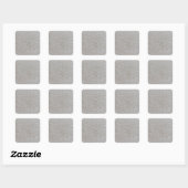 Wit leder vierkante sticker (Vel)