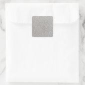 Wit leder vierkante sticker (Tas)