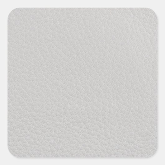 Wit leder vierkante sticker (Voorkant)