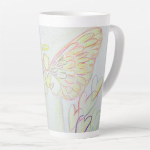 Wit Licht Guardian Angel Custom Latte Mok Cup