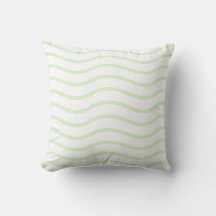 Wit & Lichtgroen Pastel Golvende Lijnen Design