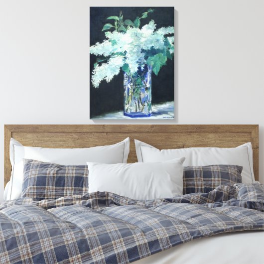 Wit Lila door Edouard Manet Canvas Afdruk (Insitu (Slaapkamer))