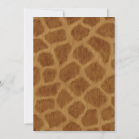 Wit lint en Giraffe Afstuderen Uitnodiging (Achterkant)