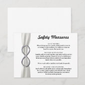 Wit lint Zilver Oneindigheid veiligheidsmaatregele Informatiekaartje (Voorkant / Achterkant)