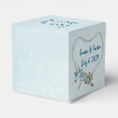 Wit lintje op Aqua Favor Box Bedankdoosjes (Achterkant)