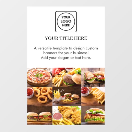 Wit logo | Aangepaste display voor bedrijfsreclame Raamsticker (Vel)