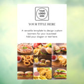 Wit logo | Aangepaste display voor bedrijfsreclame Raamsticker (Vel 3)