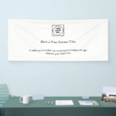 Wit Logo | Minimalistische Moderne Eenvoudige Bran Spandoek (Beurs)