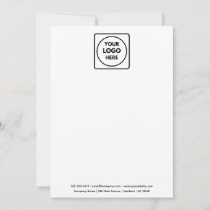 Wit logo Moderne minimalistische foto branding Notitiekaartje