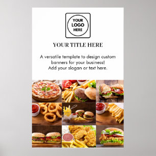 Wit logo   Moderne minimalistische foto branding Poster