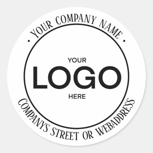 Wit logo ronde sticker (Voorkant)