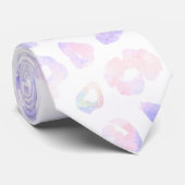 Wit luipaard patroon stropdas (Opgerold)